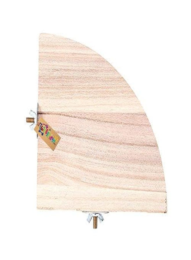 Western Era Natural Wood Birds Platform, Corner Platform, Perc, Stand Bird Toy for Large Birds (9 Inches) - Image 5